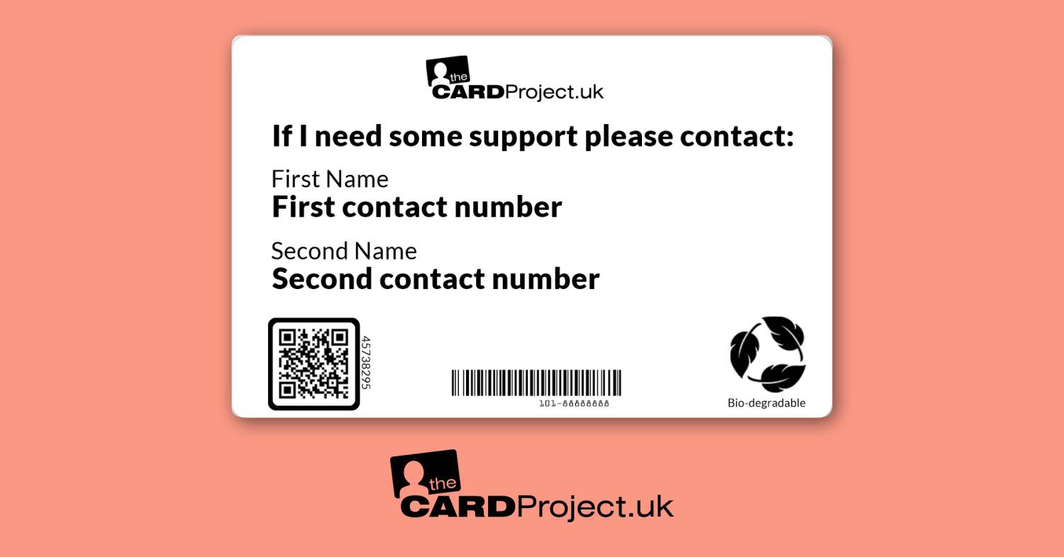 Stroke Awareness Mono Medical ID Alert Card   (REAR)